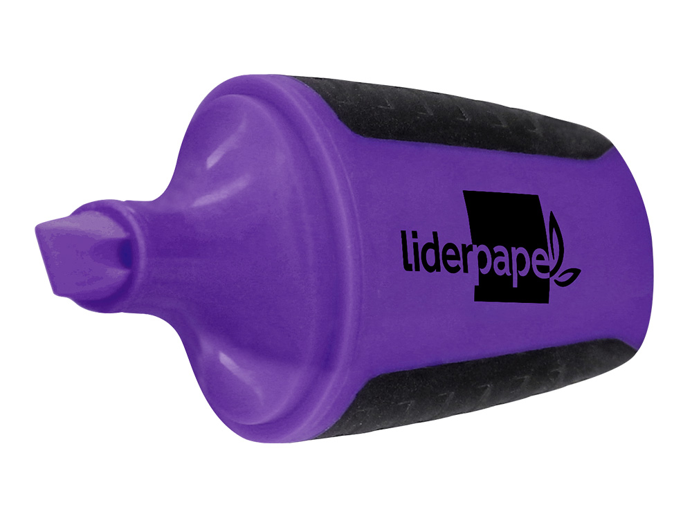 SURLIGNEUR LIDERPAPEL FLUORESCENT MINI TRAC 1/4MM POINTE BISEAUTE GRIP CAOUTCHOUC COLORIS VIOLET