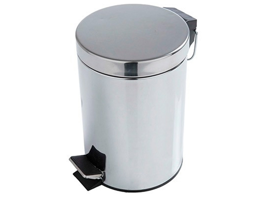 POUBELLE Q-CONNECT MTALLIQUE EFFET MIROIR PDALE 6L 320X210MM