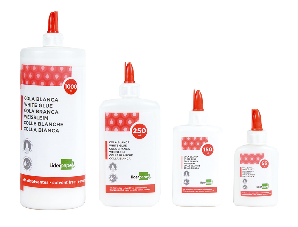 COLLE VINYLIQUE LIDERPAPEL BLANCHE TRAVAUX MANUELS PAPIER AUTRES MATRIAUX RAPIDE ADHRENCE SANS SOLVANT POT 150ML