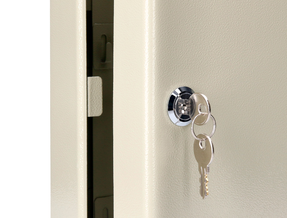 ARMOIRE À CLÉS Q-CONNECT 140 CLÉS ACIER RÉSISTANT ÉPAISSEUR 0.8 CM INCLUS 2 CLÉS PORTE-CLÉS ACCESSOIRES 370X280X80MM