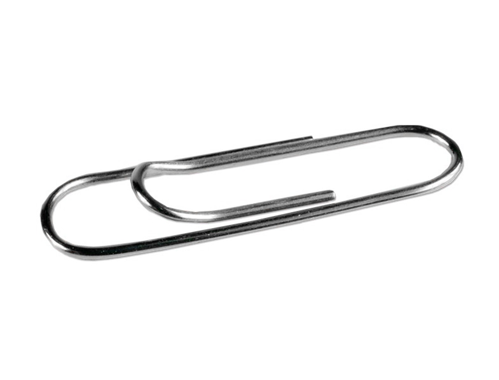 TROMBONE Q-CONNECT NICKEL BOUT ROND 20MM BOTE CARTON 100 UNITS