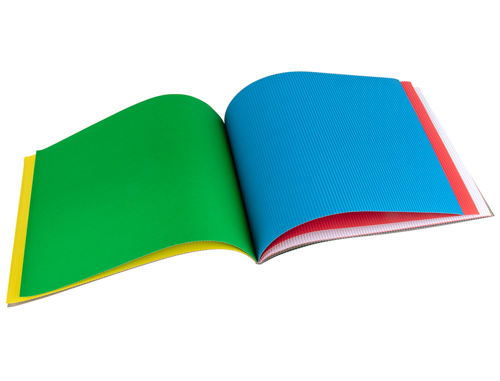 CARTON ONDUL LIDERPAPEL A4+ 24X31,5CM 160G/M2 COLORIS ASSORTIS BLOC 10F