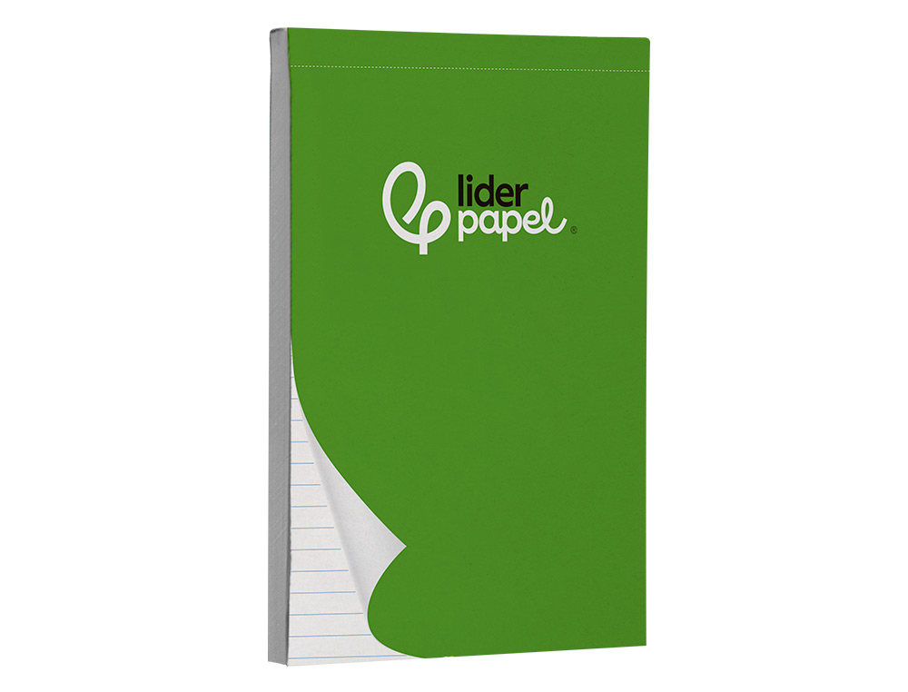 BLOC NOTES LIDERPAPEL PERFOR LIGN A5 210X148MM PAYSAGE COUVERTURE CARTON IMPRIM 250G/M2 80F 60G/M2