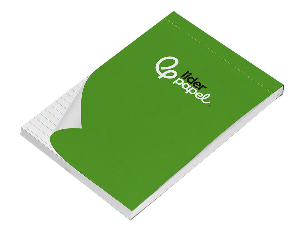 BLOC NOTES LIDERPAPEL PERFOR LIGN A5 210X148MM PAYSAGE COUVERTURE CARTON IMPRIM 250G/M2 80F 60G/M2