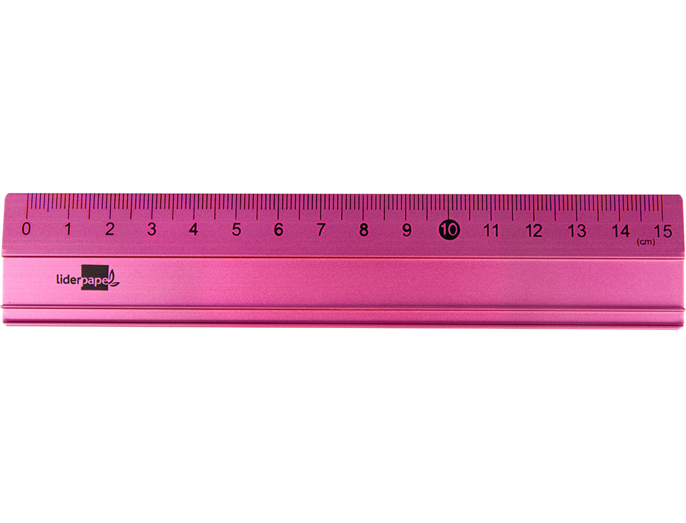 RGLE LIDERPAPEL 15CM GAMME ALUMINIUM COLORIS ASSORTIS