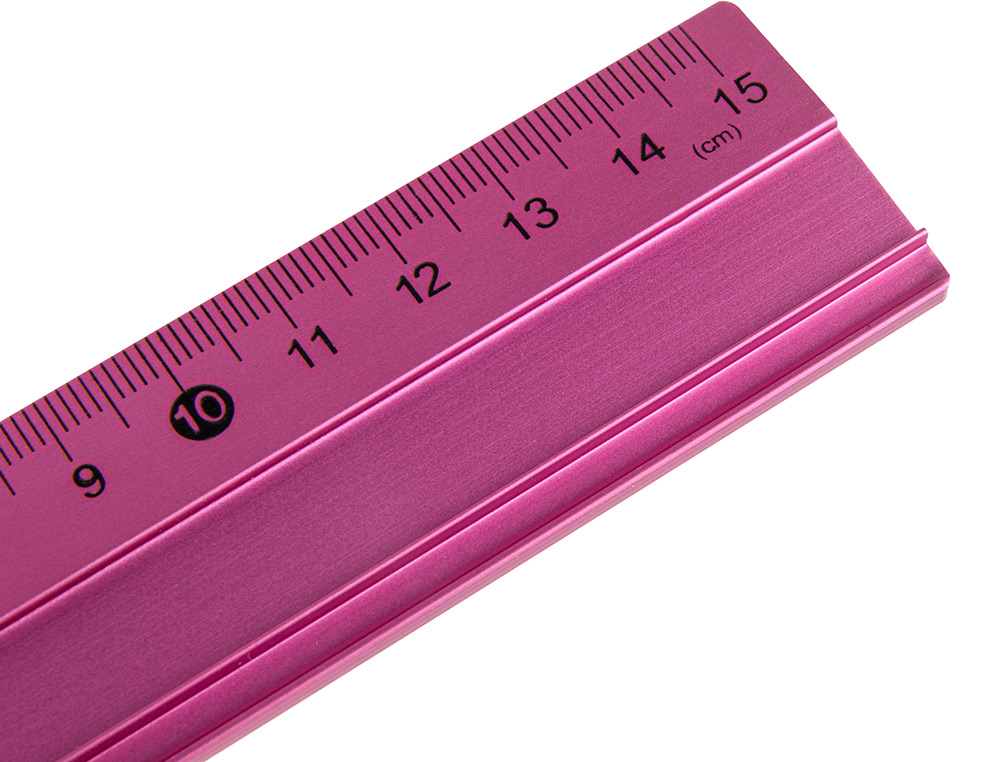 RGLE LIDERPAPEL 15CM GAMME ALUMINIUM COLORIS ASSORTIS