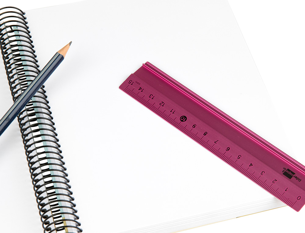 RGLE LIDERPAPEL 15CM GAMME ALUMINIUM COLORIS ASSORTIS