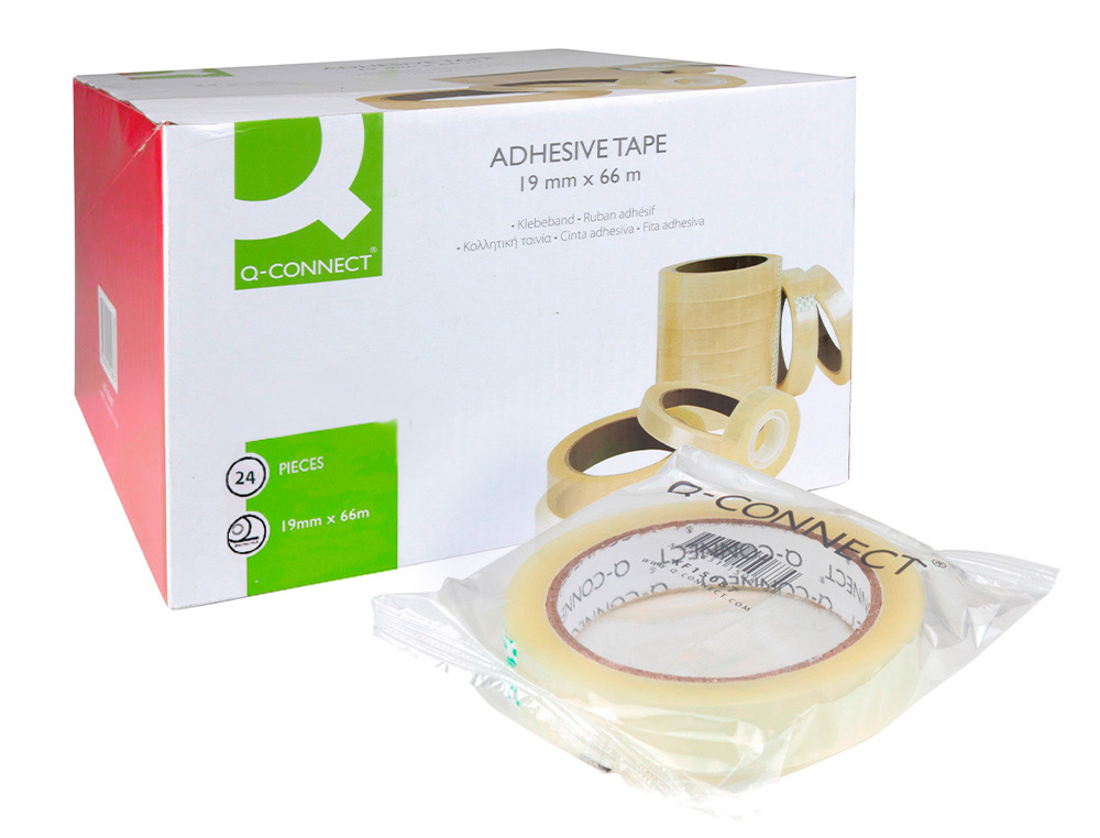 RUBAN ADHSIF Q-CONNECT 66MX19MM SACHET CELLOPHANE
