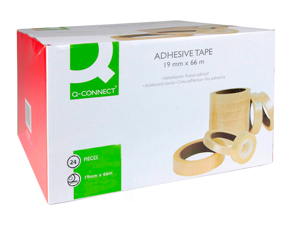 RUBAN ADHSIF Q-CONNECT 66MX19MM SACHET CELLOPHANE