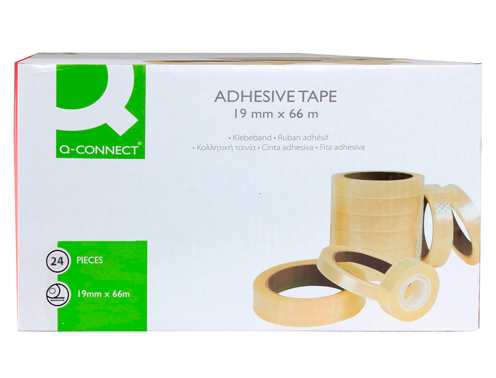 RUBAN ADHSIF Q-CONNECT 66MX19MM SACHET CELLOPHANE