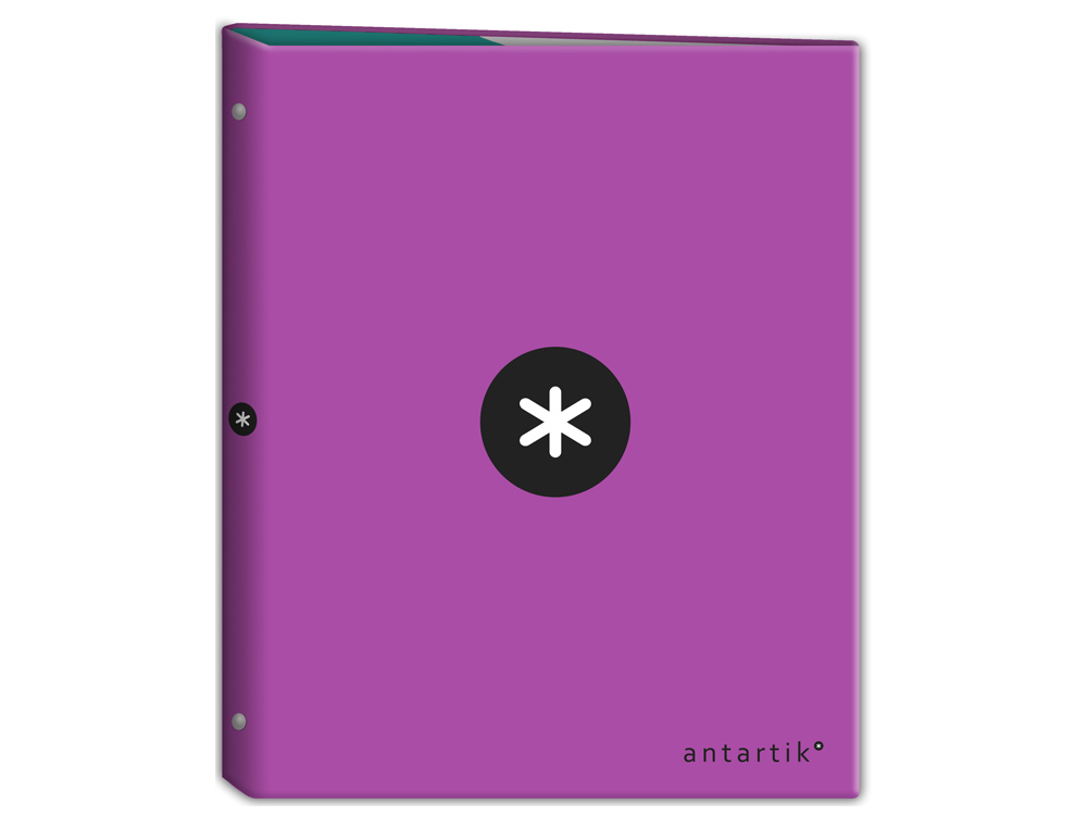 CLASSEUR ANTARTIK 4 ANNEAUX RONDS 25MM A4 CARTON REMBORDE COLORIS VIOLET