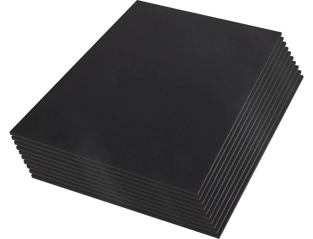 CARTON ENTRECOLLE LIDERPAPEL A3 EPAISSEUR 5MM UNICOLORE    NOIR