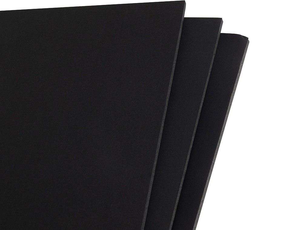 CARTON ENTRECOLLE LIDERPAPEL A3 EPAISSEUR 5MM UNICOLORE    NOIR