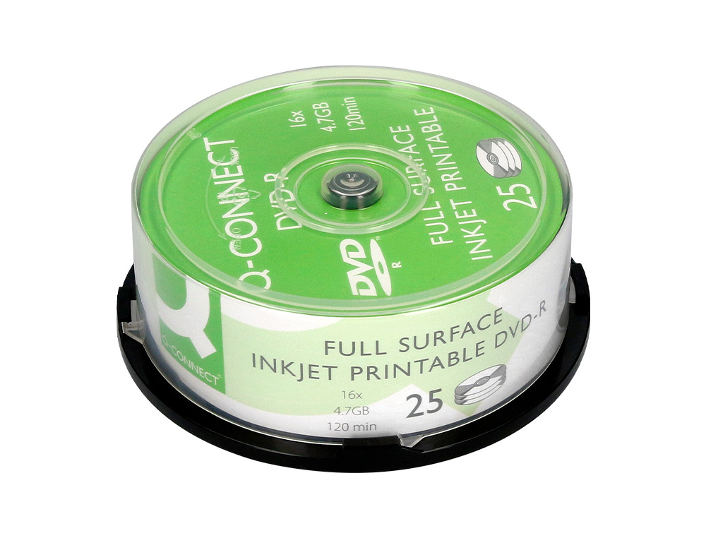 DVD-R Q-CONNECT VITESSE 16X TOUR 25 UNITS