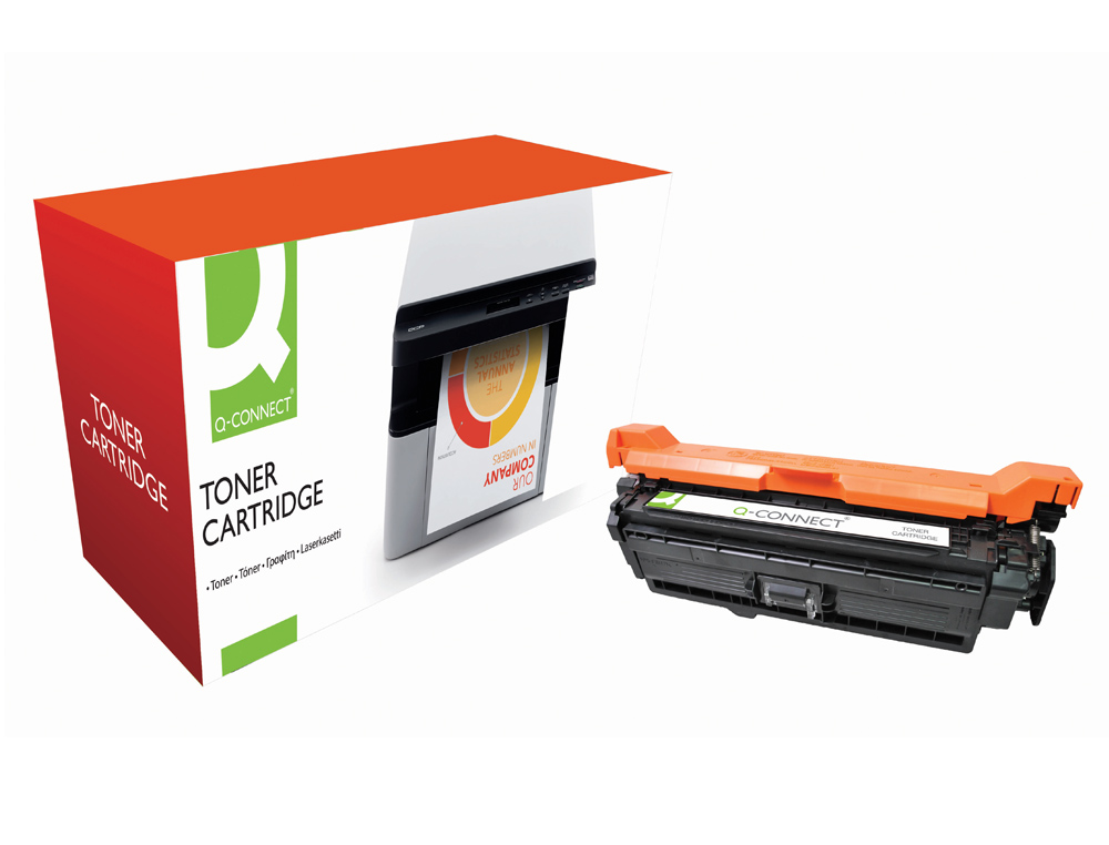 TONER LASER Q-CONNECT COMPATIBLE IMPRIMANTES HP CE250X COULEUR NOIR HAUTE CAPACITÉ 10500P