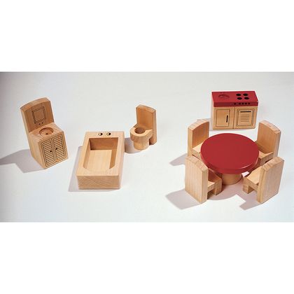 Cuisine et salle de bains - Maison de poupes