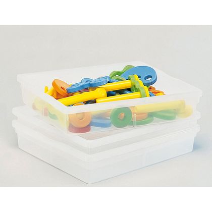 Bacs plats incolores Nathan - Lot de 3