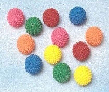 Balle hrisson 65mm lot de 6 couleurs ass