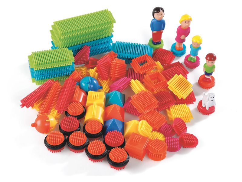 EU DE CONSTRUCTION Bristle Blocks - La famille - Lot de 85 pices