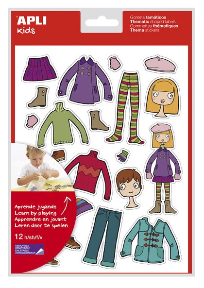 Gommettes thmatiques Les vtements 12 feuilles