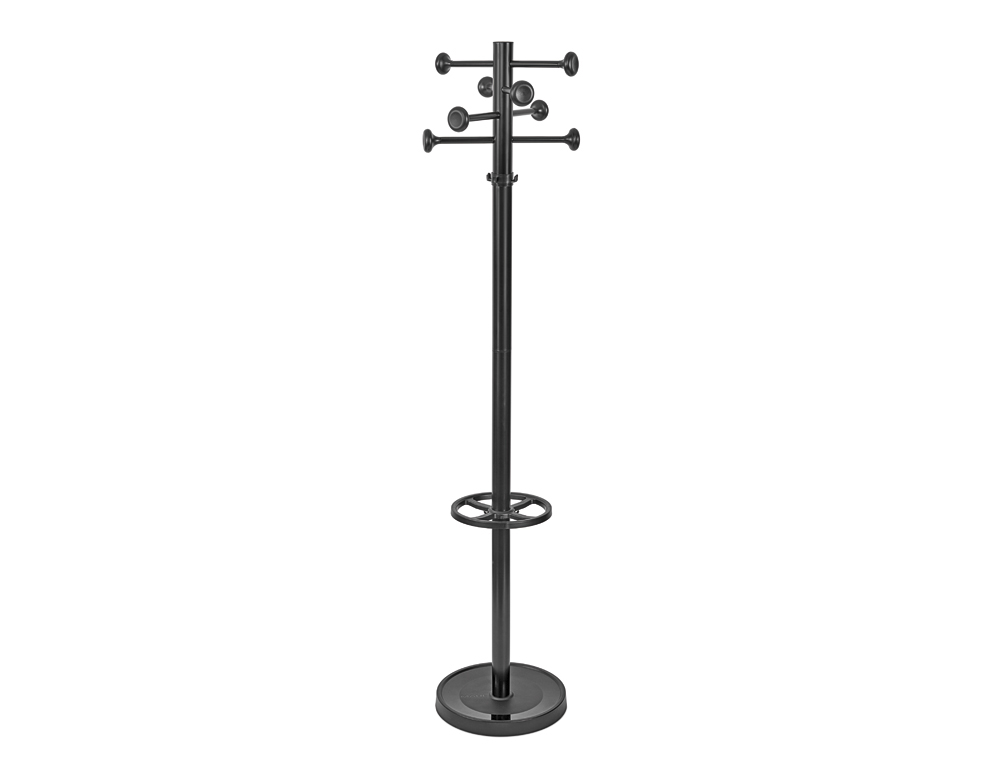PORTE-MANTEAUX MAUL GRANDO ACIER COURONNE DIAM. 37,5CM   16 CROCHETS HAUTEUR 1,75M     SOCLE DIAM. 36,5CM COLORIS