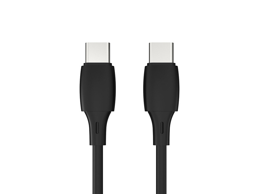 CABLE Q-CONNECT USB-C VERS USB-C PVC LONGUEUR  2M        COLORIS NOIR