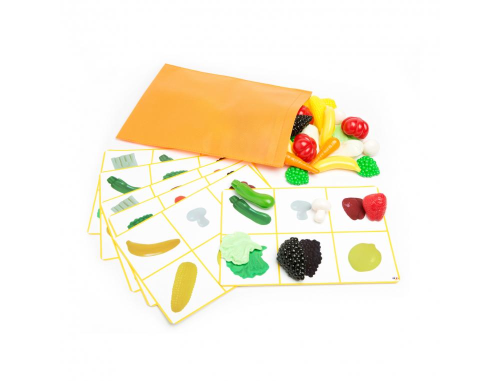 JEUX DE RECONNAISSANCE TACTILE LAP TACTI FRUITS ET   LEGUMES JEU SENSORIEL 2       NIVEAUX 36 FRUITS ET LEG