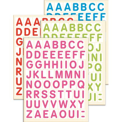 Gommettes lettres majuscules