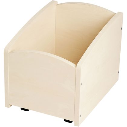 Bac  livres 1 case  roulettes bouleau MobiNathan - Lot de 3