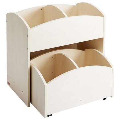 1 bac  livres 2 cases haut + 1 bac  livres 2 cases bas - Teinte htre - Offre spciale